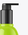 Glossy Cosmetic Bottle with Pump Mockup Glossy Cosmetic Bottle with Pump Mockup