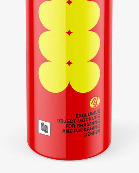 Glossy Self Defense Pepper Spray Bottle Mockup