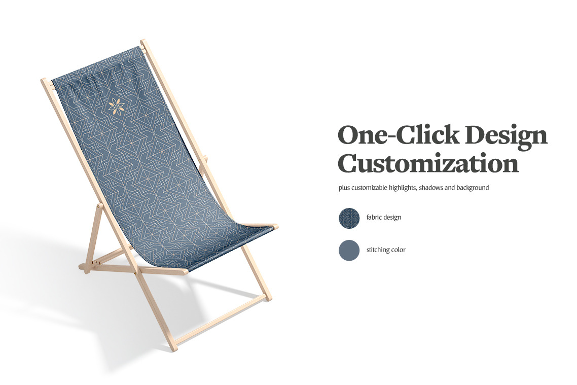 Folding Beach Chair Mockup