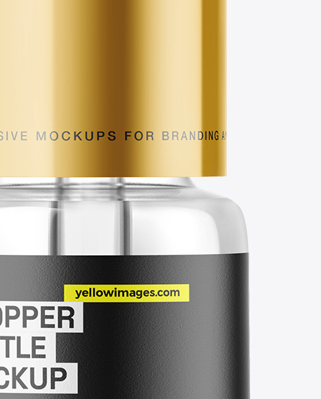 Clear Glass Dropper Bottle Mockup