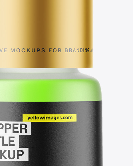 Frosted Glass Dropper Bottle Mockup