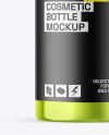 Metallic Cosmetic Bottle With Pump Mockup