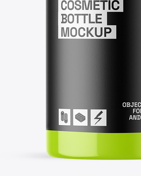 Glossy Cosmetic Bottle With Pump Mockup