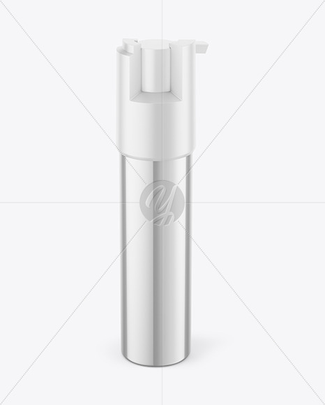 Glossy Metallic Self Defense Pepper Spray Bottle Mockup