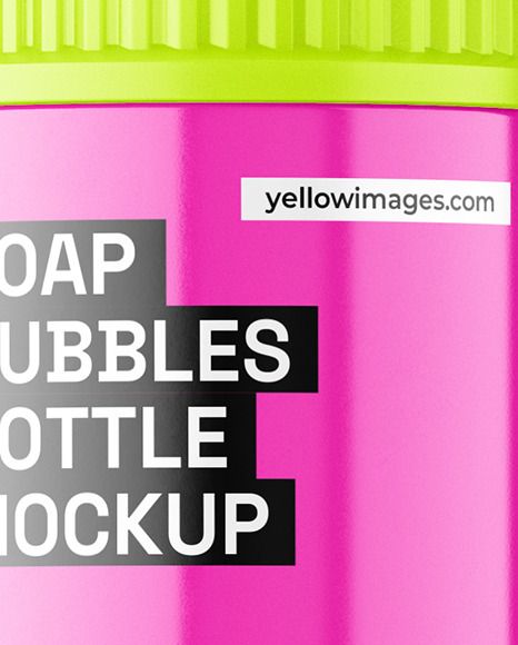 Soap Bubbles Bottle Mockup