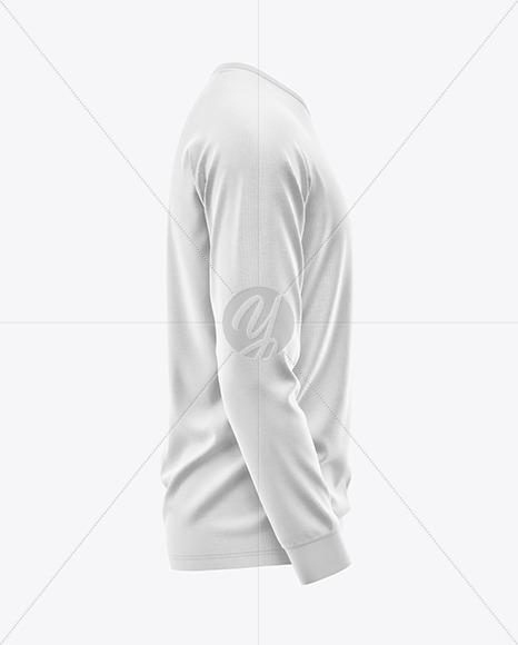 Men's Long Sleeve Raglan T-Shirt Mockup