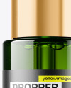 Green Glass Dropper Bottle Mockup