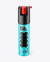 Matte Metallic Self Defense Pepper Spray Bottle Mockup