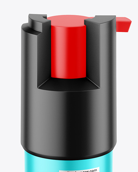 Matte Metallic Self Defense Pepper Spray Bottle Mockup