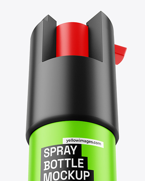 Matte Self Defense Pepper Spray Bottle Mockup