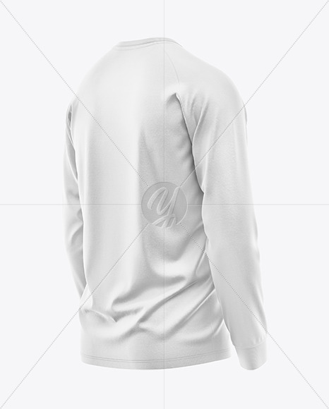 Men's Long Sleeve Raglan T-Shirt Mockup