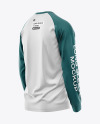 Men's Long Sleeve Raglan T-Shirt Mockup