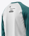 Men's Long Sleeve Raglan T-Shirt Mockup