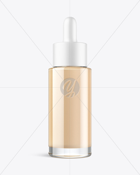 Clear Glass Dropper Bottle Mockup