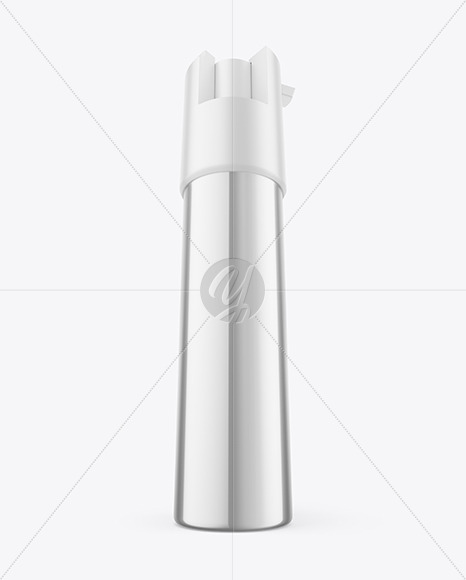 Glossy Metallic Self Defense Pepper Spray Bottle Mockup