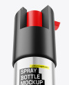 Glossy Metallic Self Defense Pepper Spray Bottle Mockup