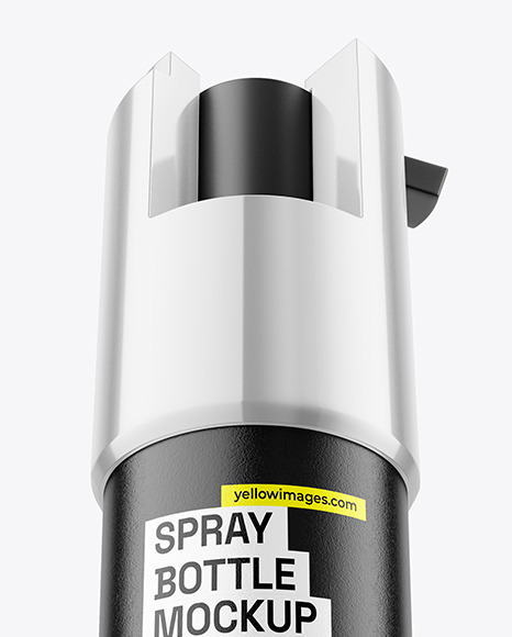 Glossy Metallic Self Defense Pepper Spray Bottle Mockup
