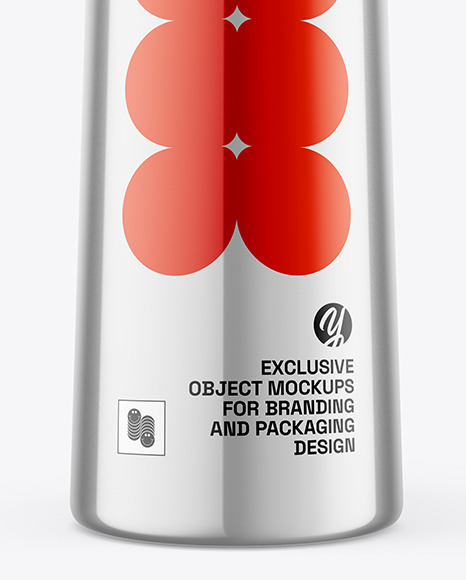Glossy Metallic Self Defense Pepper Spray Bottle Mockup