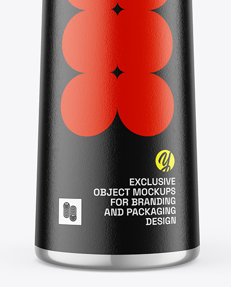 Glossy Metallic Self Defense Pepper Spray Bottle Mockup