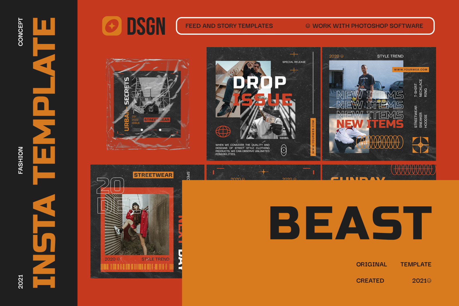 Beast Urban Instagram Templates Beast Urban Instagram Templates