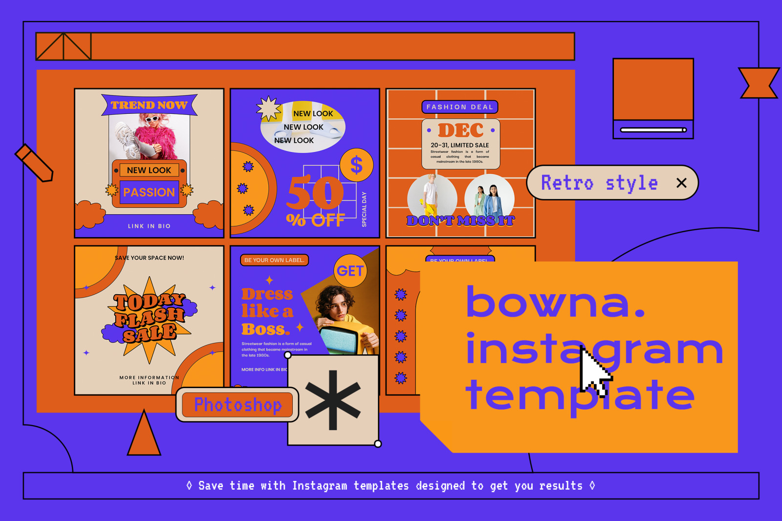 Bowna Y2k Modern Instagram Templates Bowna Y2k Modern Instagram Templates