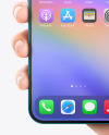 iPhone in a Hand Mockup