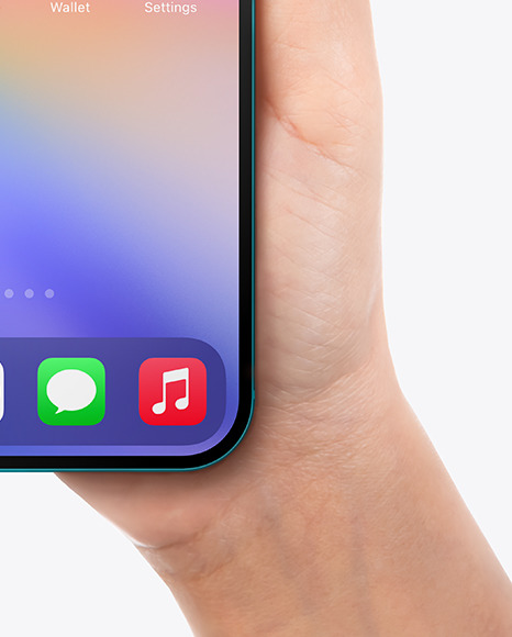 iPhone in a Hand Mockup