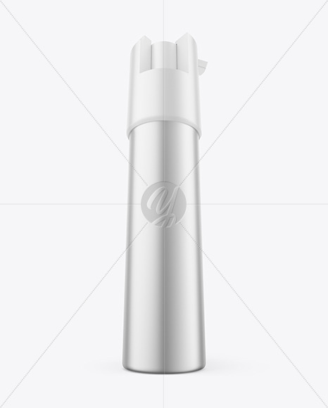 Matte Metallic Self Defense Pepper Spray Bottle Mockup