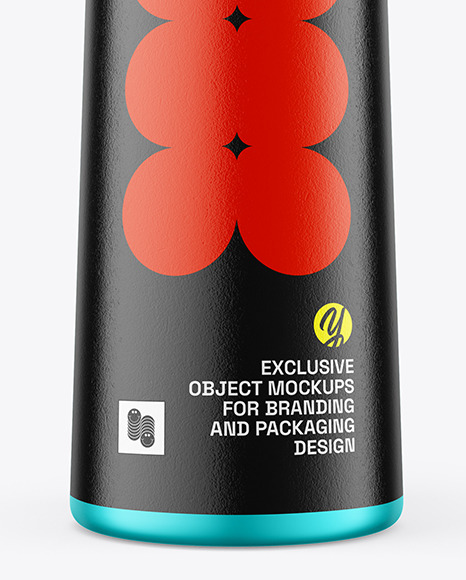 Matte Metallic Self Defense Pepper Spray Bottle Mockup