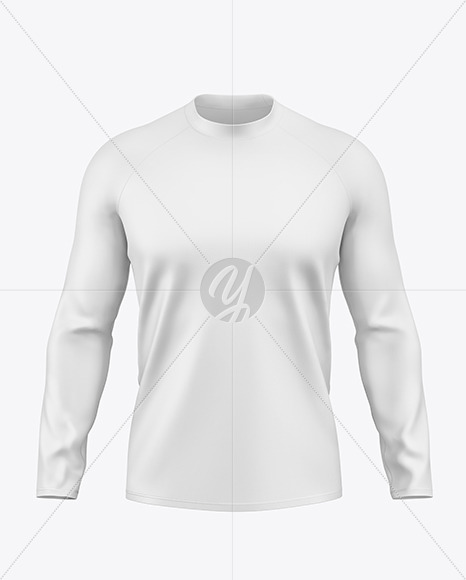 Men's Long Sleeve Raglan T-Shirt Mockup