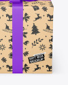 Kraft Gift Box with Matte Bow Mockup