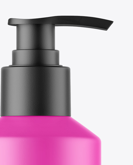Matte Cosmetic Bottle With Pump Mockup Matte Cosmetic Bottle With Pump Mockup
