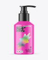Glossy Cosmetic Bottle With Pump Mockup Glossy Cosmetic Bottle With Pump Mockup