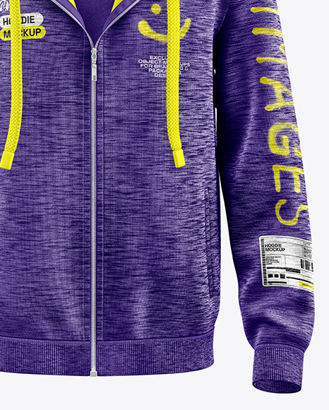 Melange Hoodie Mockup - Front View