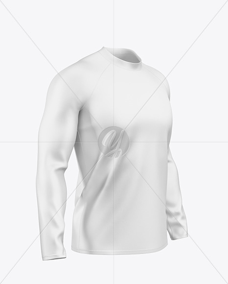 Men's Long Sleeve Raglan T-Shirt Mockup