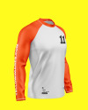 Men's Long Sleeve Raglan T-Shirt Mockup