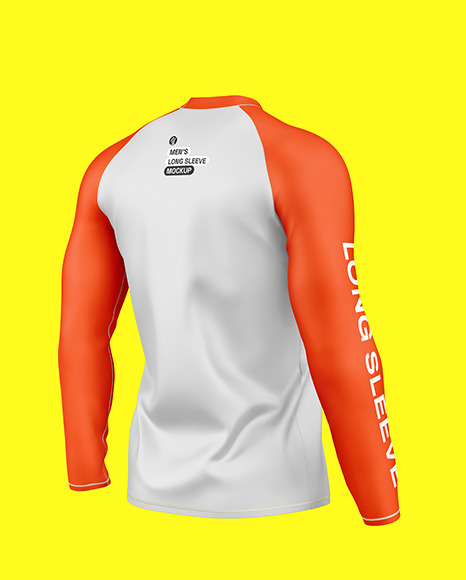 Men's Long Sleeve Raglan T-Shirt Mockup