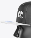 Snapback Cap w/ Sticker Mockup - Side View