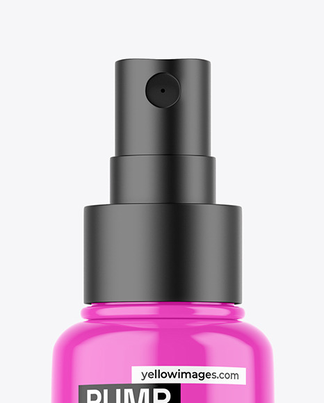 Glossy Spray Bottle Mockup