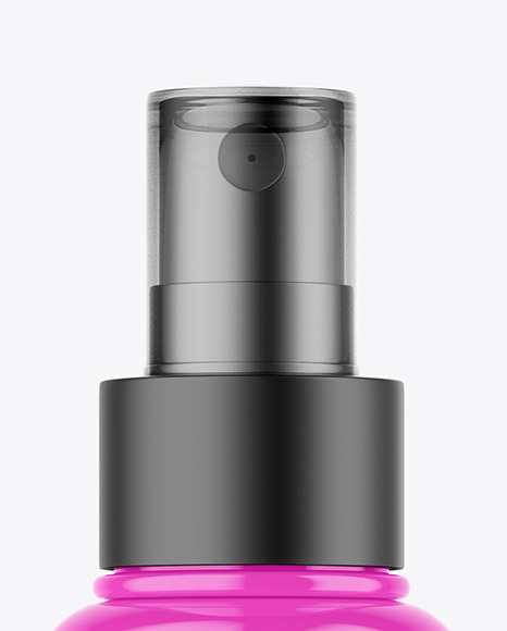 Glossy Spray Bottle Mockup