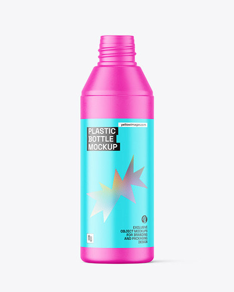 Matte Plastic Bottle Mockup