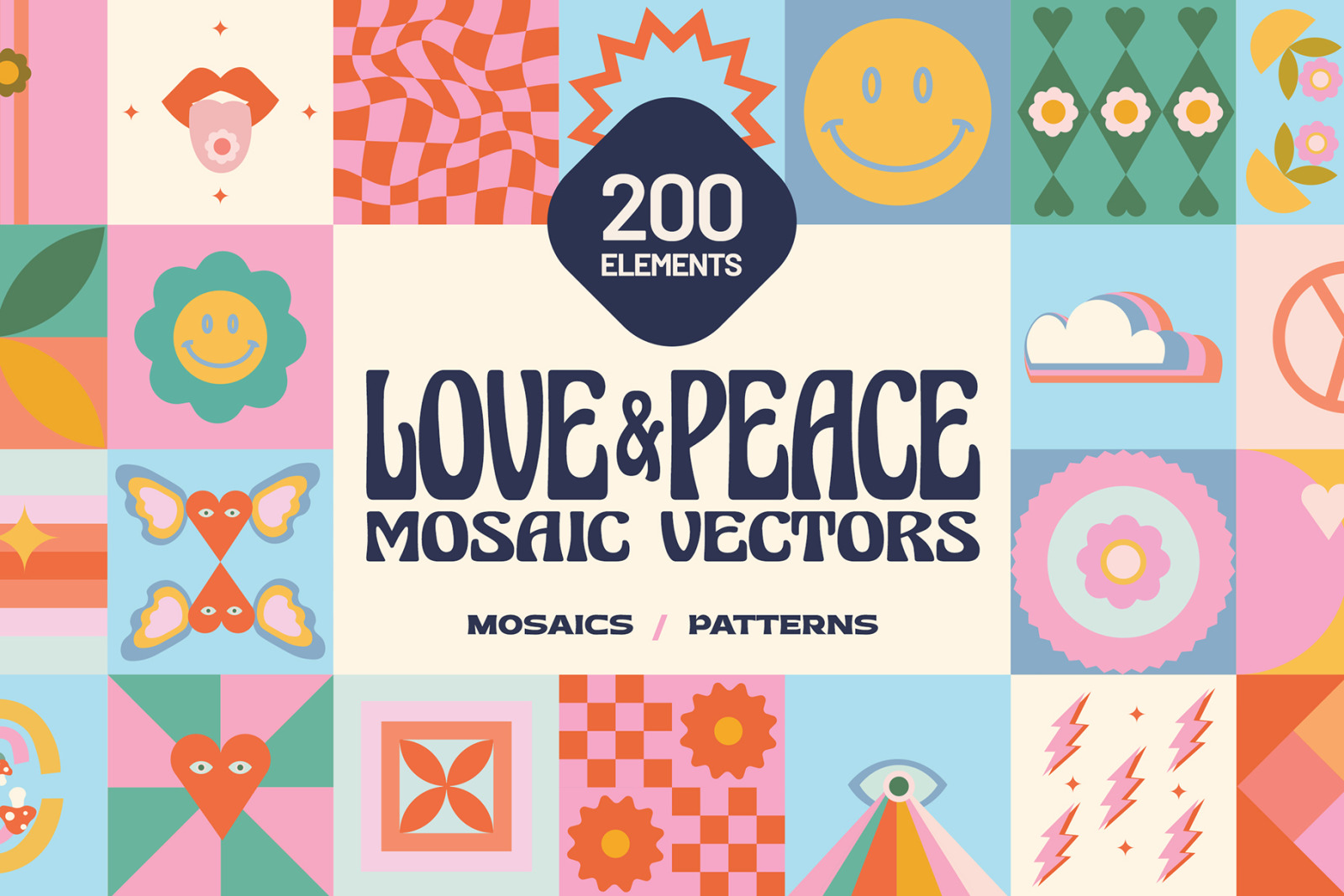 200 Vector Mosaics &amp; Patterns