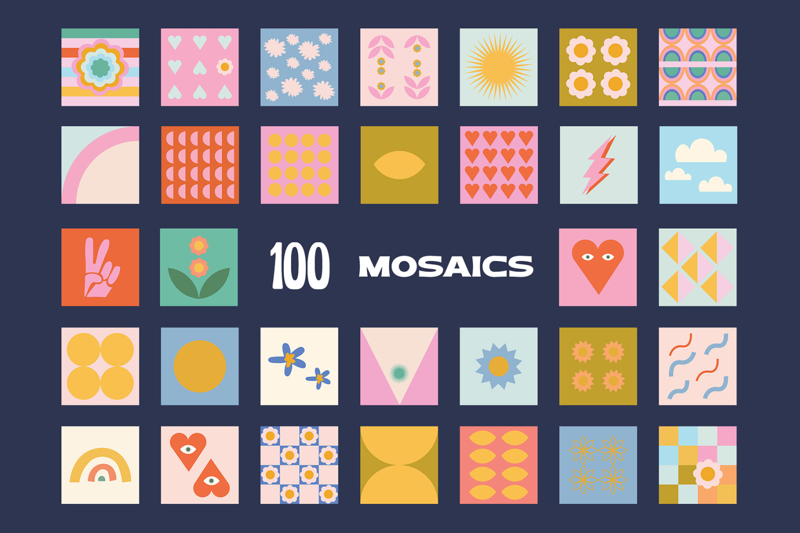 200 Vector Mosaics &amp; Patterns