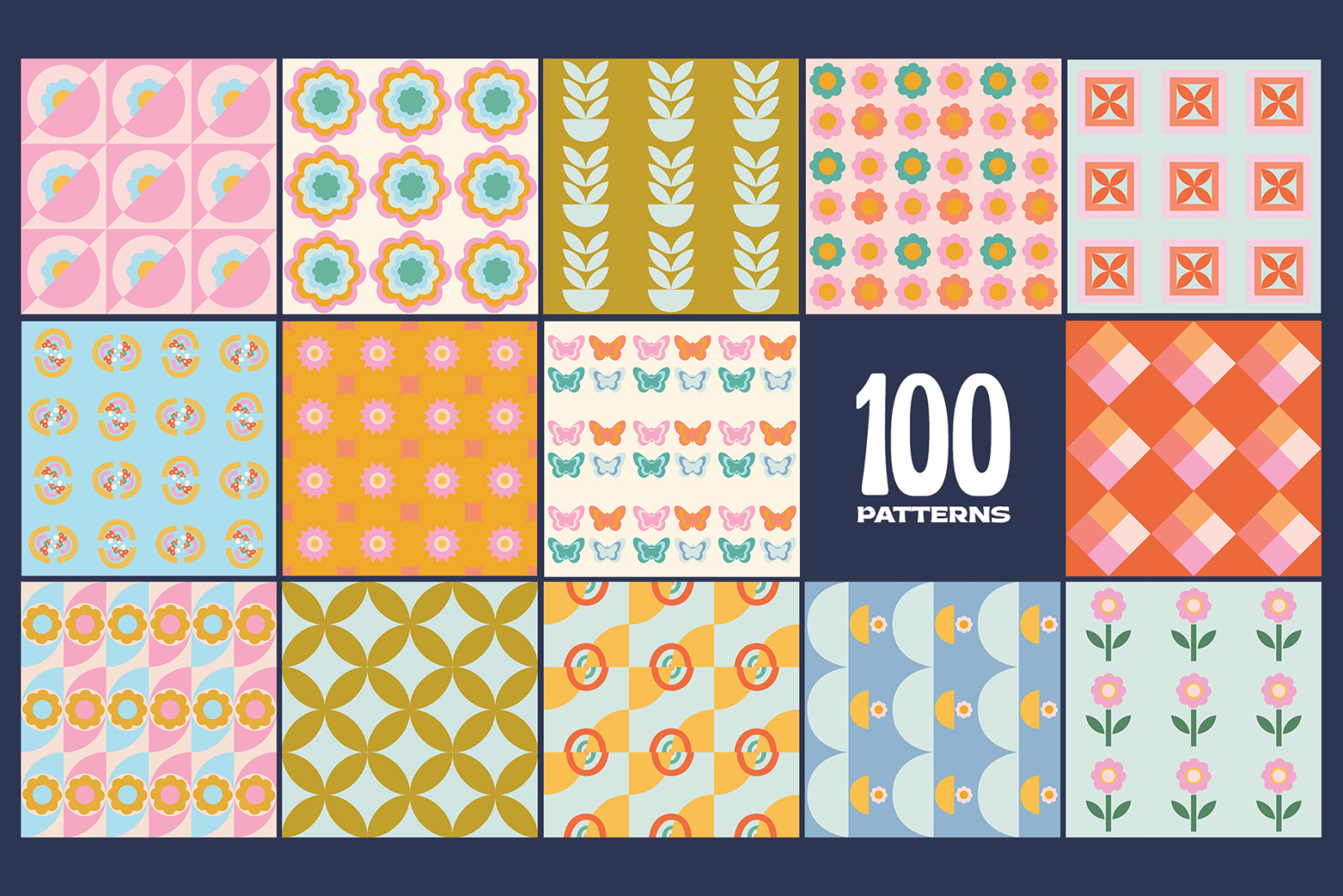 200 Vector Mosaics &amp; Patterns