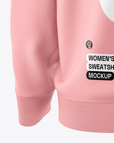 Women’s V-Neck Oversized Sweatshirt Mockup - Back View