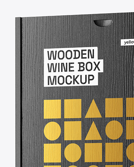 Wooden Wine Box Mockup