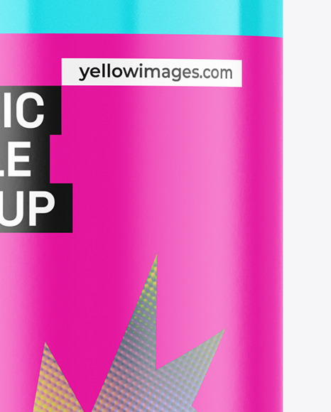 Glossy Plastic Bottle Mockup