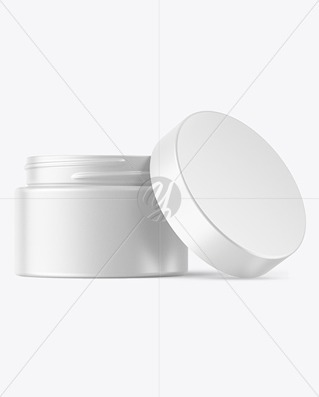 50ml Opened Matte Jar Mockup - Free Download Images High Quality PNG, JPG