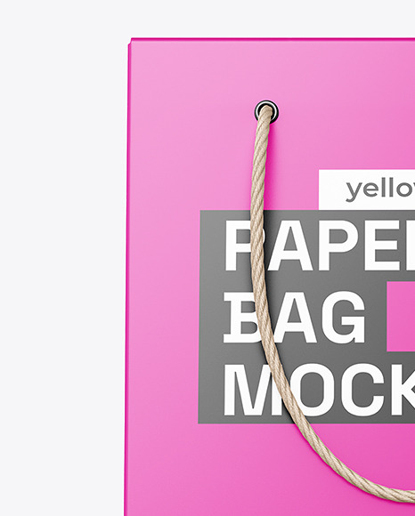 Paper Bag for Wine Bottles Mockup