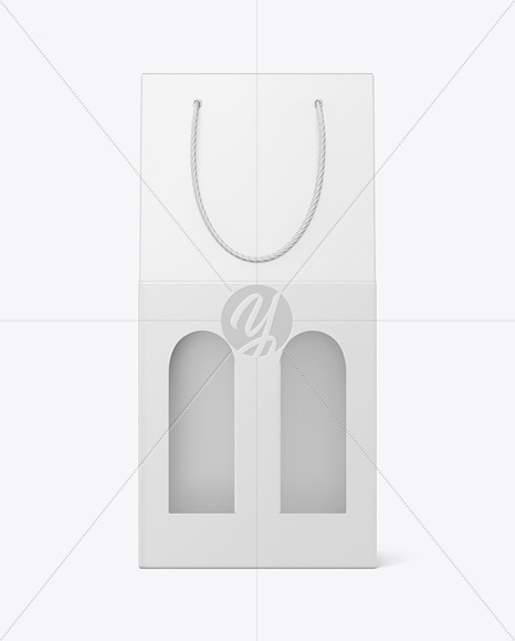Paper Bag for Wine Bottles Mockup